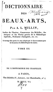 Dictionnaire Des Beaux-arts