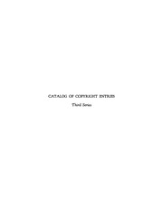 Catalog Of Copyright Entries Series 3 Vol.8 Part 5c Nos.1-2 (jan.-dec. 1954)