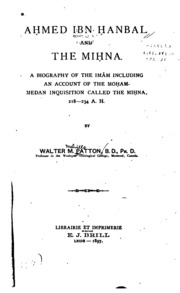 Aḥmed Ibn Hạnbal and the Miḥna
