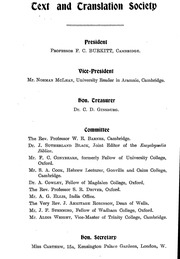 S. Ephraim's Prose Refutations Of Mani, Marcion, And Bardaisan, Of Which The Greater Part Has Been Transcribed From The Palimpsest B.m. Add. 14623 And Is Now First Published