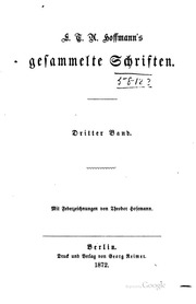 E.t.a. Hoffmann's Gesammelte Schriften