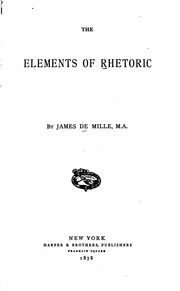 The Elements Of Rhetoric