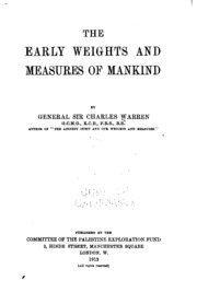 The Early Weights And Measures Of Mankind