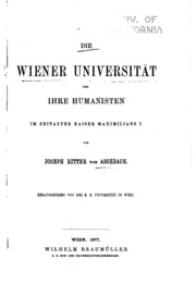 Geschichte der Wiener Universität ...