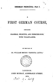 German Principia, Part I. A First German Course