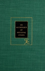 Anthology Of Medieval Lyrics