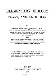 Elementary Biology, Plant, Animal, Human;