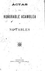 Actas de la Honorable Asamblea de Notables