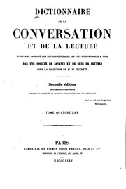 Dictionnaire de la conversation et de la lecture inventaire raisonné des notions générales les plus indispensables à tous