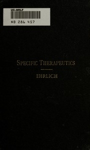 Experimental Researches On Specific Therapeutics