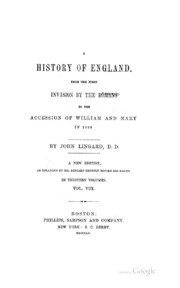 A History Of England From The First Invasion Of The Romans To The Accession Of William & Mary In ...