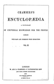 Chambers's encyclopædia; a dictionary of universal knowledge