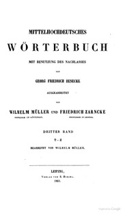 Mittelhochdeutsches Wörterbuch