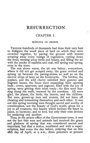 Resurrection, A Novel