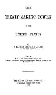 The Treaty Making Power Of The United States