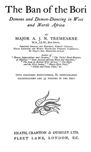 The Ban Of The Bori; Demons And Demon-dancing In West And North Africa