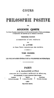 Cours De Philosophie Positive