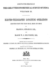 Account Of The Operations Of The Great Trigonometrical Survey Of India Vol X