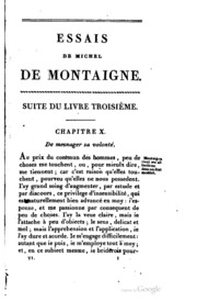 Essais de Michel de Montaigne