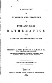 مجموعة من الأمثلة والمشكلات في الرياضيات البحتة والمختلطة: مع ...