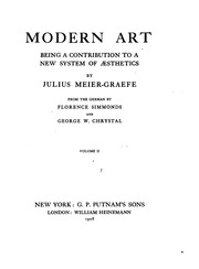 Modern art; being a contribution to a new system of æsthetics