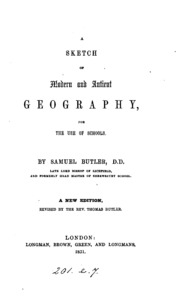 A Sketch Of Modern And Antient Geography