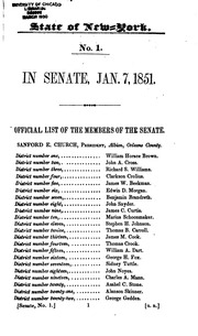 Documents Of The Senate Of The State Of New York