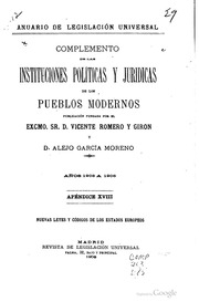 Colección de las instituciones políticas y jurídicas de los pueblos modernos