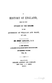 A History Of England From The First Invasion Of The Romans To The Accession Of William & Mary In ...