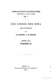 Die Lieder Der Edda