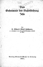 Das Geheimnis Der Auferstehung Jesu