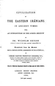 Civilization of the Eastern Irānians in Ancient Times: With an Introduction ...