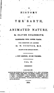 A History Of The Earth, And Animated Nature