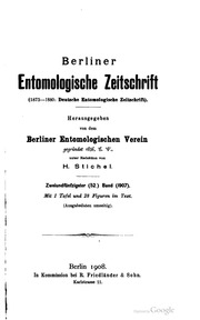 Berliner Entomologische Zeitschrift