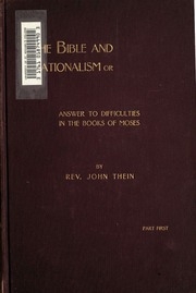 الكتاب المقدس والعقلانية. أو الرد على الصعوبات