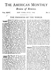 The American Monthly Review Of Reviews