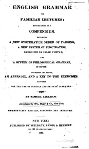 English Grammar In Familiar Lectures