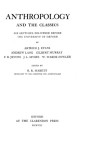 Anthropology And The Classics