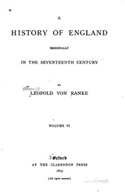 A History Of England Principally In The Seventeenth Century