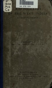 Bibliography Of The West Indies (excluding Jamaica)
