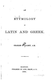 An Etymology Of Latin And Greek