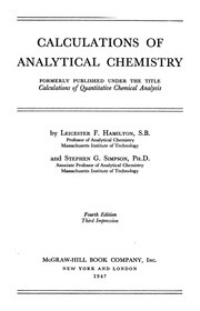 حسابات الكيمياء التحليلية