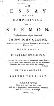 An Essay On The Composition Of A Sermon