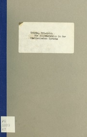Die allitteration in der italienischen Sprache : mit besonderer Berücksichtigung der Zeit bis Torquato Tasso