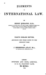 The Elements Of International Law