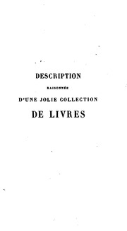 Description raisonnée d'une jolie collection de livres
