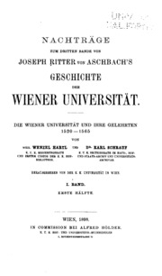 Geschichte der Wiener Universität ...