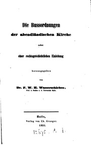 Die bussordnungen der abendländischen kirche