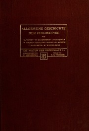 Allgemeine Geschichte Der Philosophie