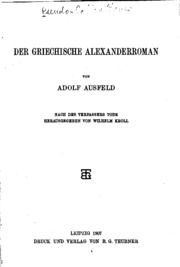 Der Griechische Alexanderroman